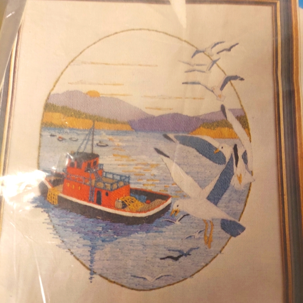 Paragon Needlecraft Jonathan Livingston Boat & Seagull Solitude Stitch Kit